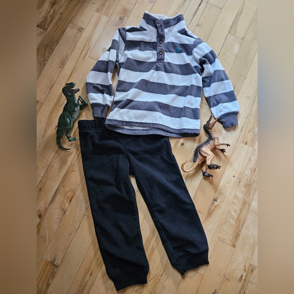 Carter's 3T Fleece gray outfit